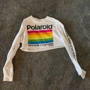 Polaroid cropped long sleeve